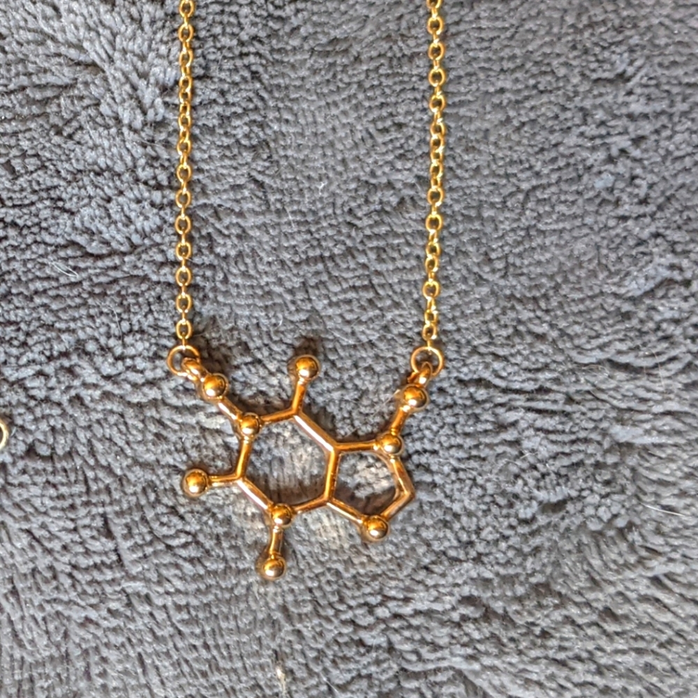 Caffeine Molecule Necklace
